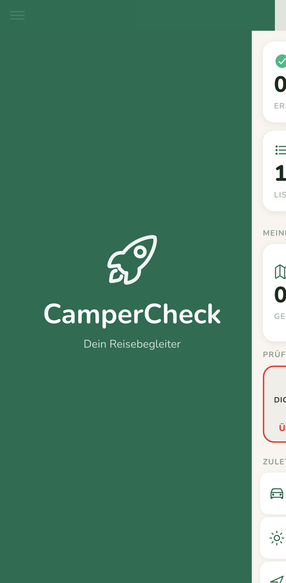 CamperCheck Dashboard